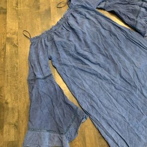 Off the Shoulder Blue Dress